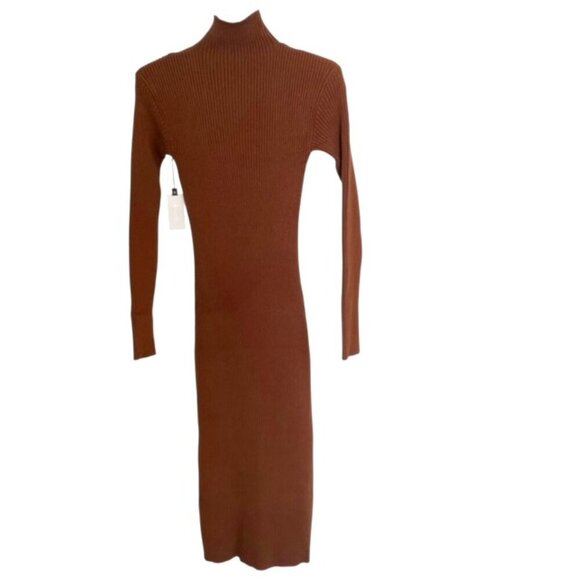 NWT ASTR The Label Abilene Sweater Dress in Nutmeg Large - Picture 2 of 5